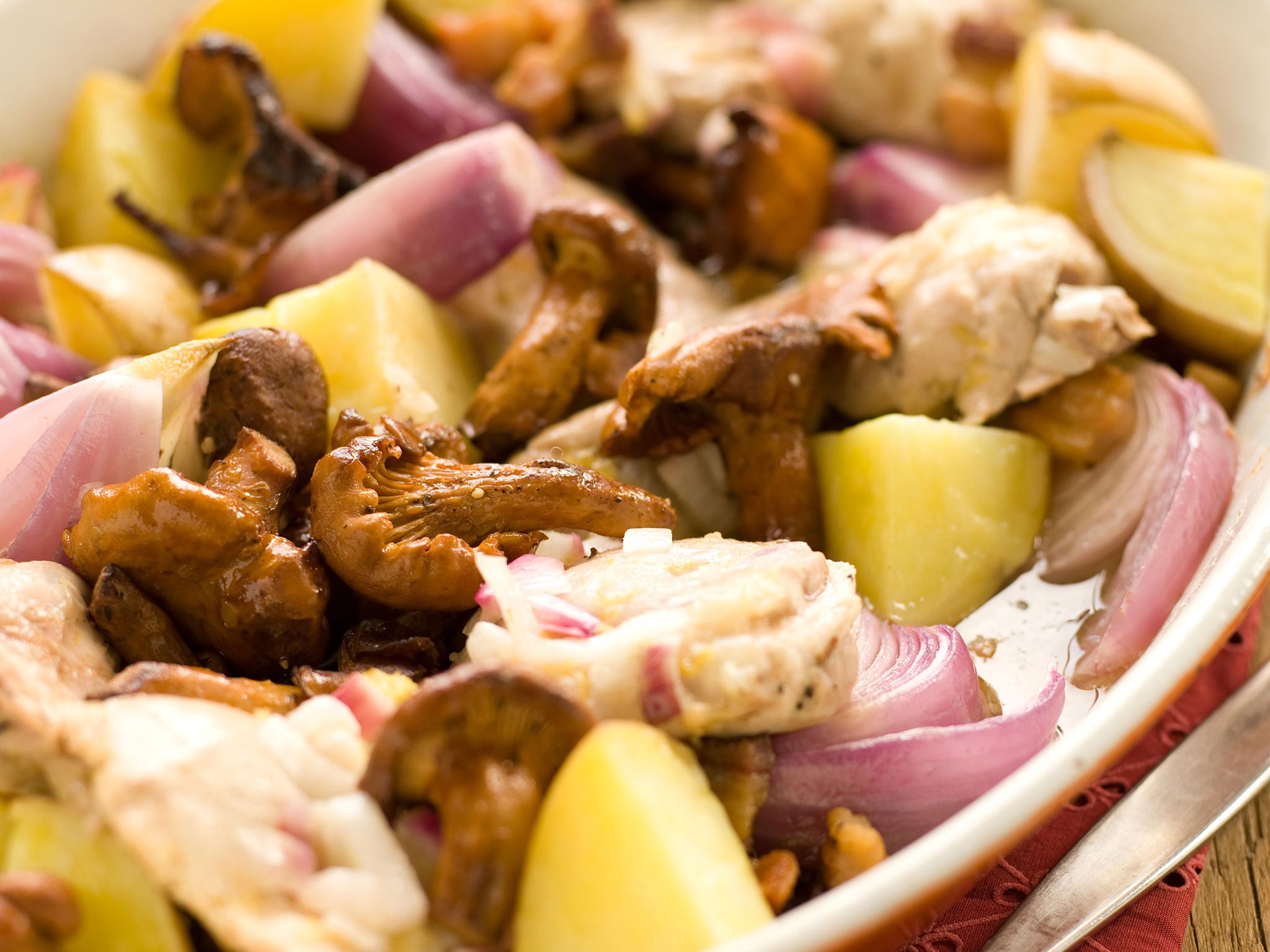 Recipe Roasted Lemon Chicken Thighs with Chanterelles Whole Foods Market