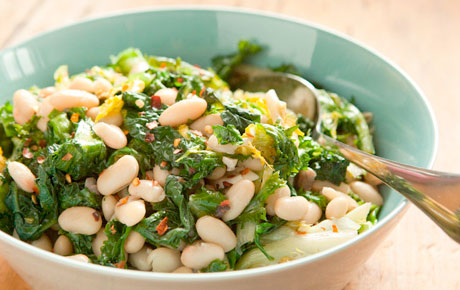 Sautéed Greens with White Beans and Garlic-image