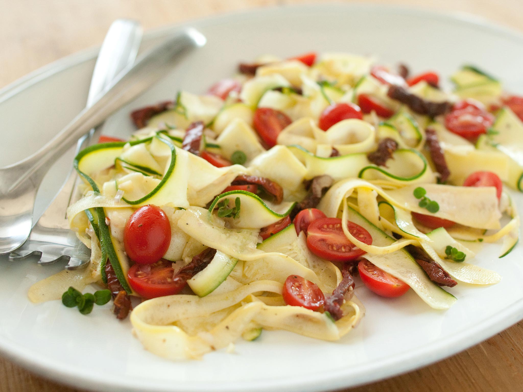 Recipe: <!-- -->Raw Vegetable "Pasta" with Tomatoes and Herbs<!-- --> | Whole Foods Market