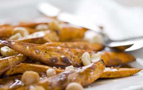 Recipe: <!-- -->Roasted Sweet Potatoes with Macadamia Nuts<!-- --> | Whole Foods Market