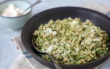 Recipe: <!-- -->Pearled Barley and Spinach<!-- --> | Whole Foods Market