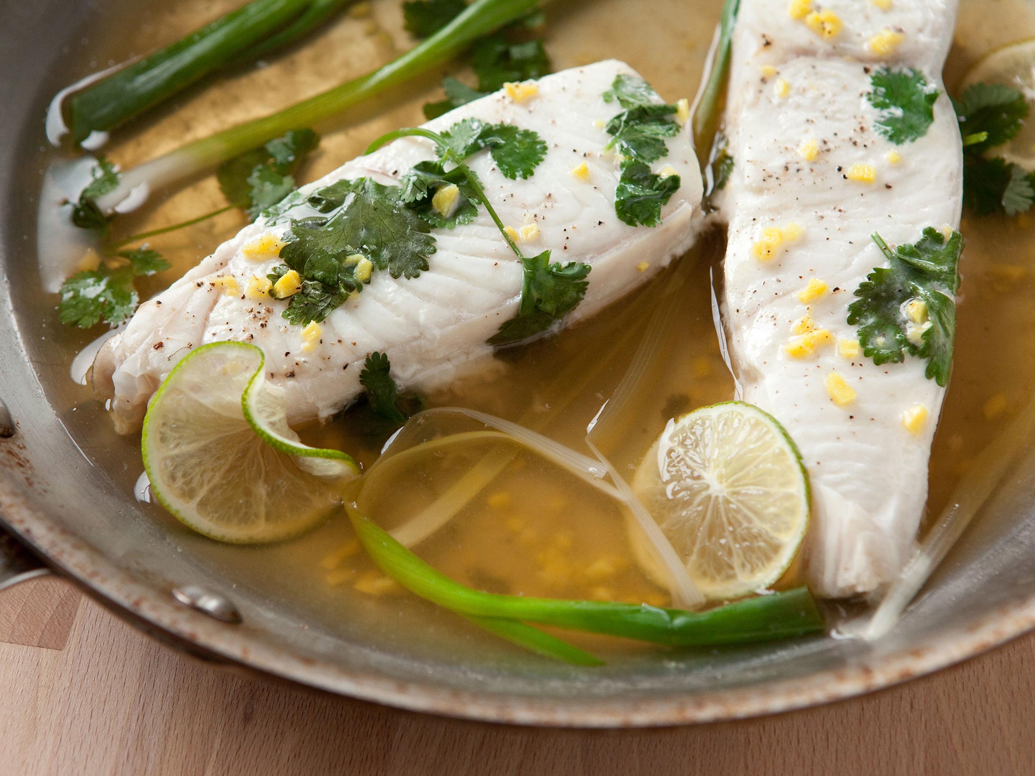 Recipe Poached Halibut with Ginger and Cilantro Whole Foods Market