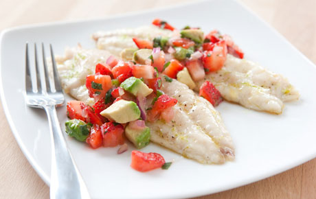 Grilled Red Snapper with Strawberry and Avocado Salsa-image