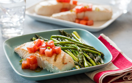 Recipe: <!-- -->Halibut with Watermelon Salsa<!-- --> | Whole Foods Market