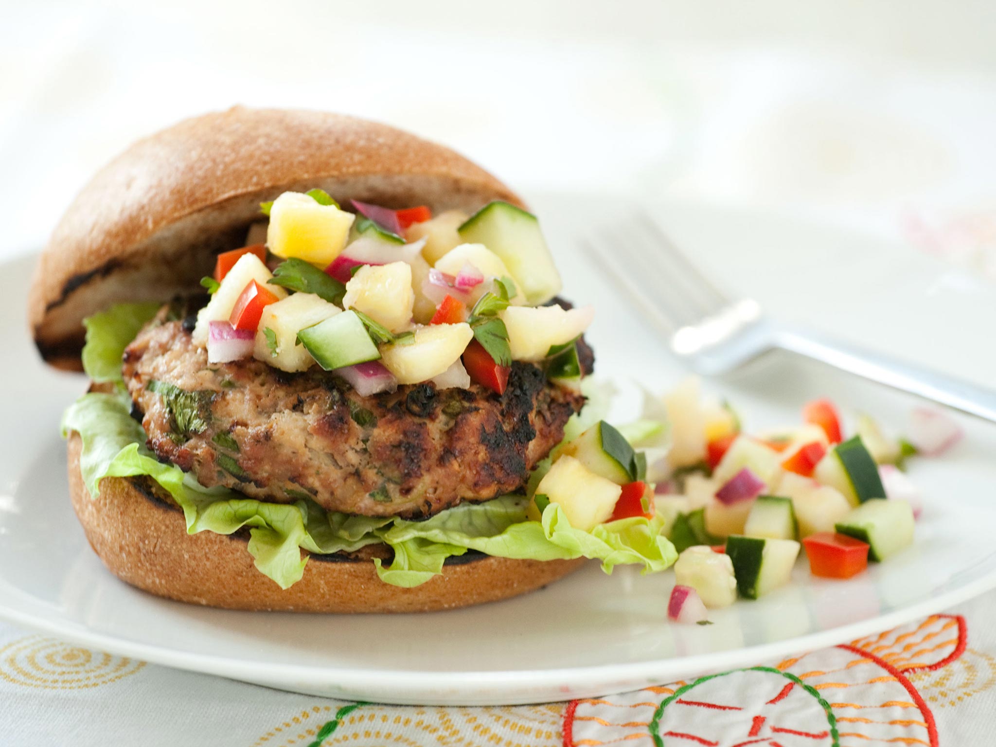 Recipe: <!-- -->Turkey Burgers With Cucumber-Pineapple Relish<!-- --> | Whole Foods Market