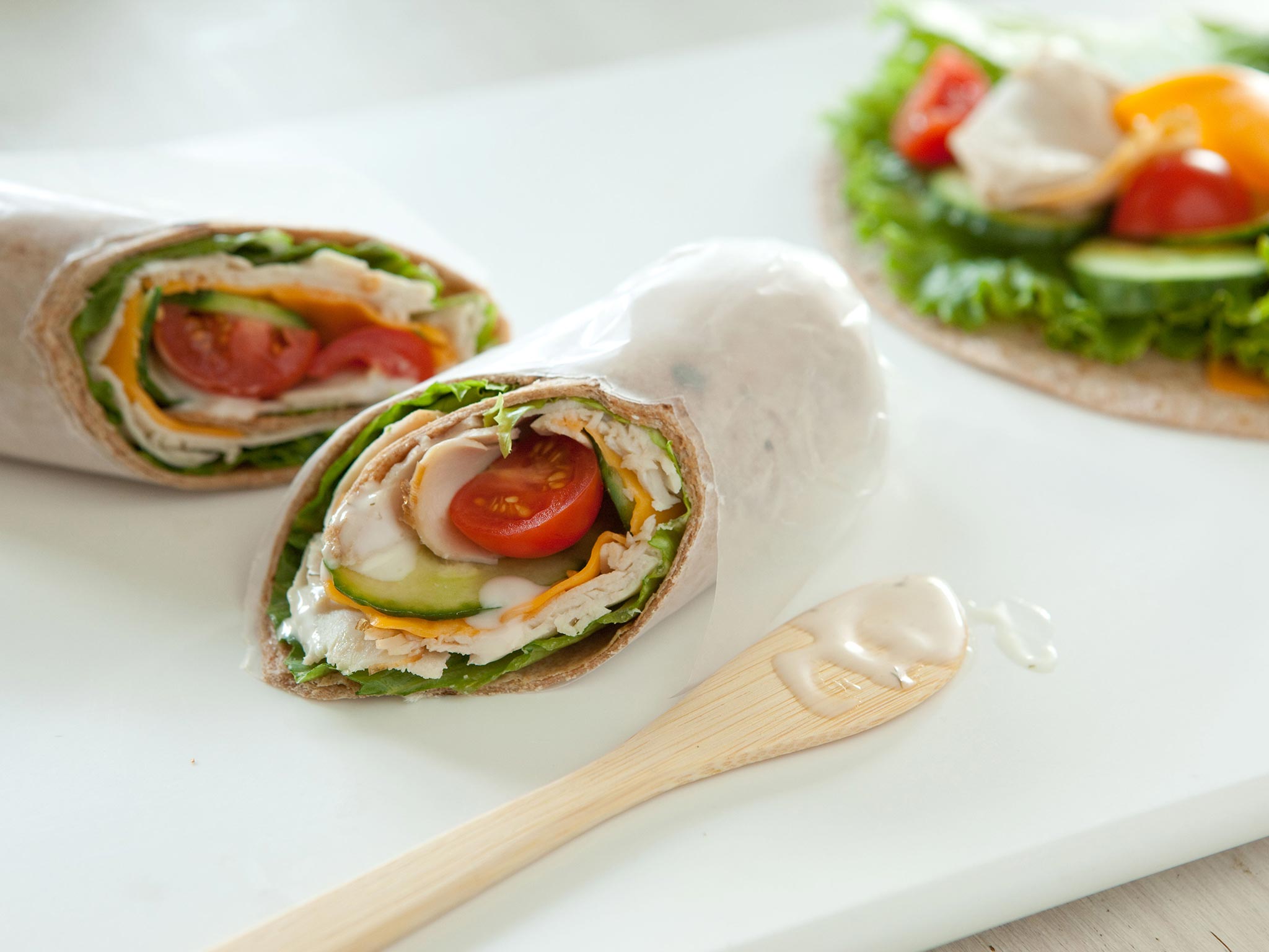 Recipe Turkey And Cucumber Wrap With Ranch Dressing Whole Foods Market