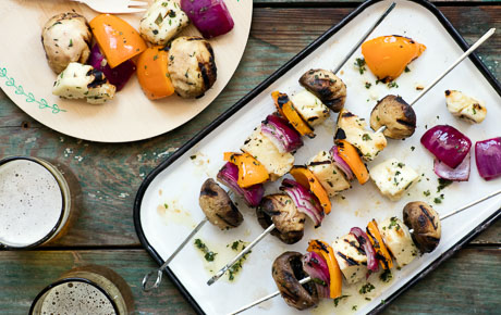 Recipe: <!-- -->Marinated Halloumi Cheese Kabobs with Herbs<!-- --> | Whole Foods Market