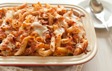 Easy Baked Penne with Ricotta and Basil-image
