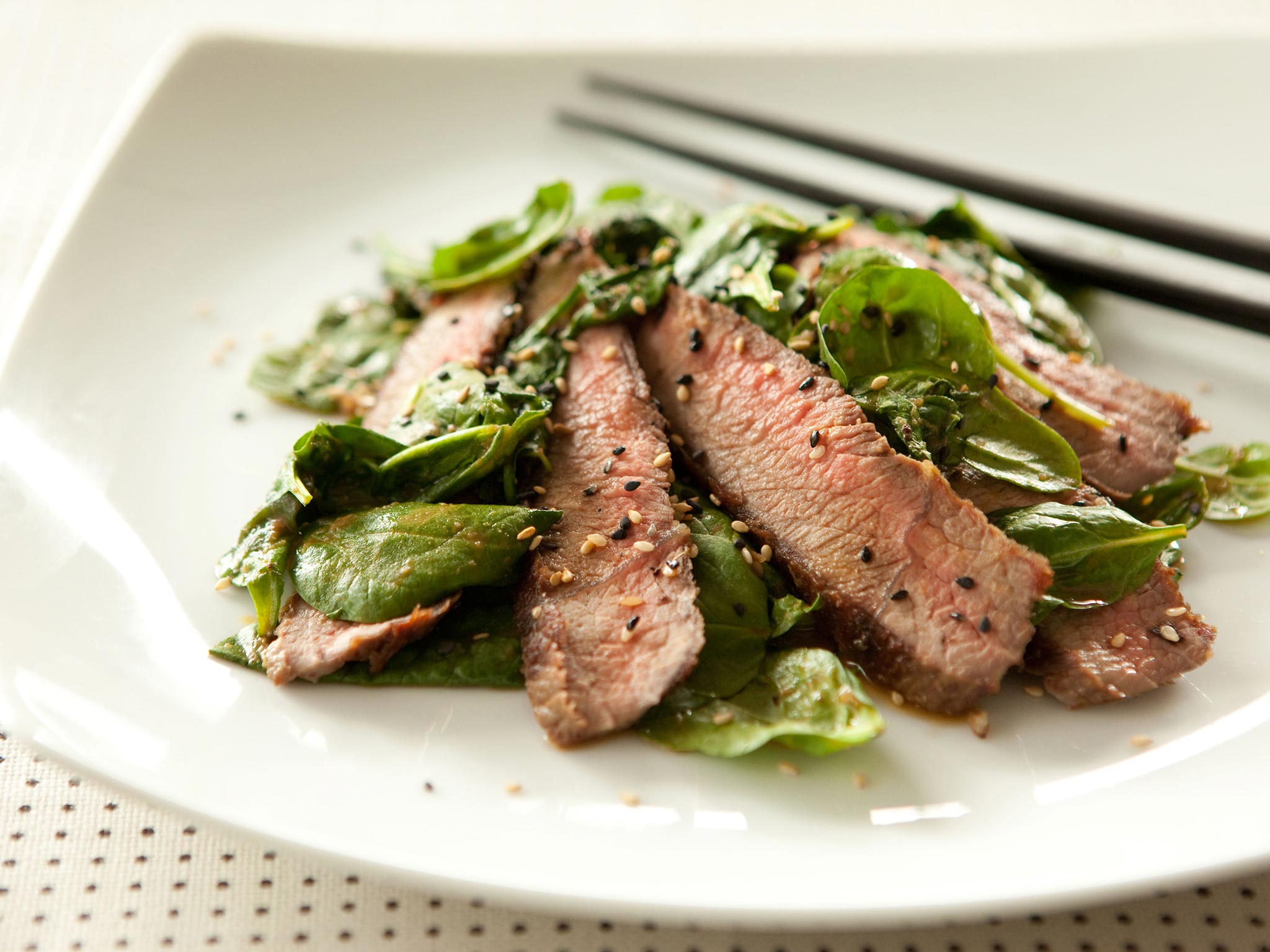 Recipe: <!-- -->Seared Sesame Beef with Wilted Greens<!-- --> | Whole Foods Market