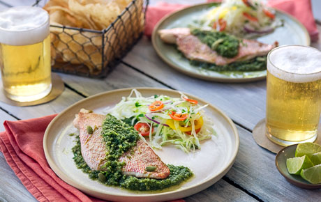Recipe: <!-- -->Red Snapper with Pumpkin Seed Pesto<!-- --> | Whole Foods Market