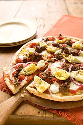 Recipe: <!-- -->Sausage and Artichoke Pizzas<!-- --> | Whole Foods Market