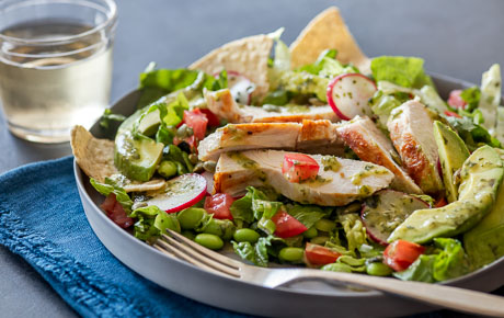 Recipe: <!-- -->East-Meets-Southwest Chicken Tostada Salad<!-- --> | Whole Foods Market