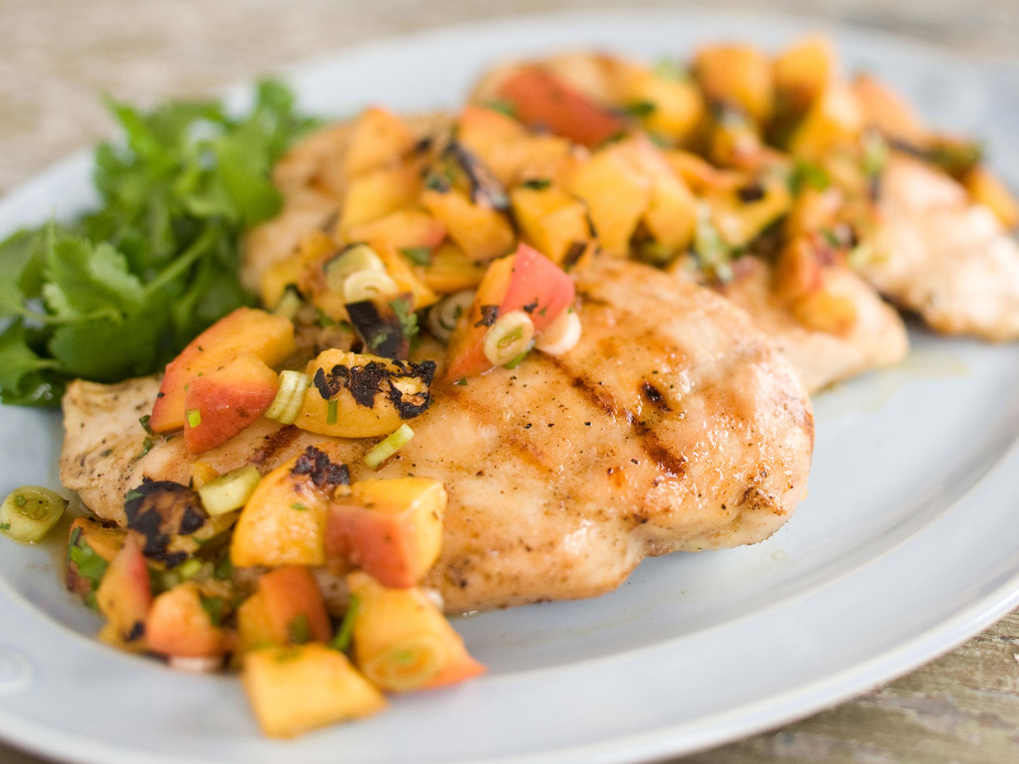 Recipe Chicken with Grilled Peach and Chipotle Salsa Whole Foods Market