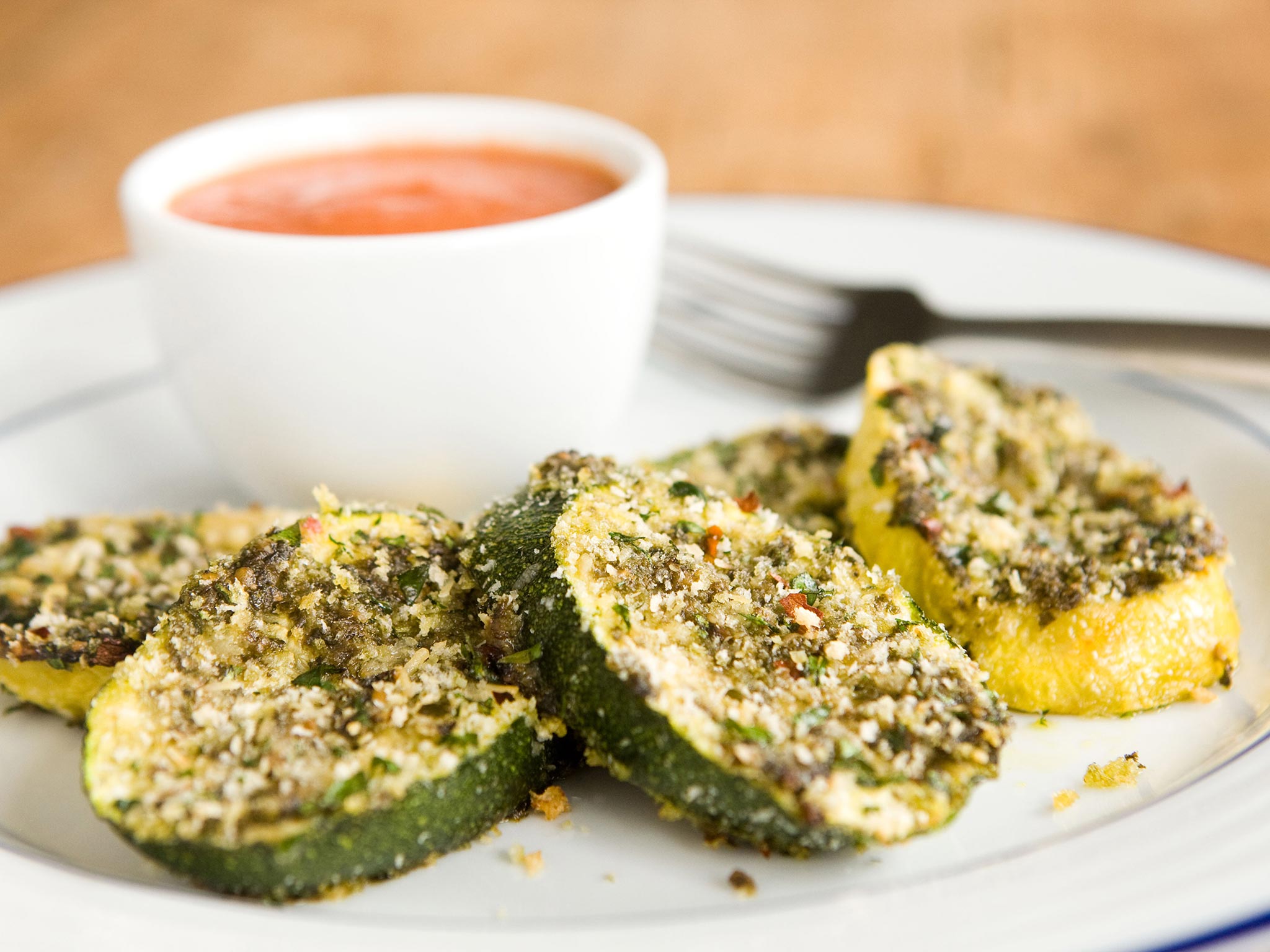 Recipe: <!-- -->Parmesan-Crusted Squash with Fresh Tomato Sauce<!-- --> | Whole Foods Market