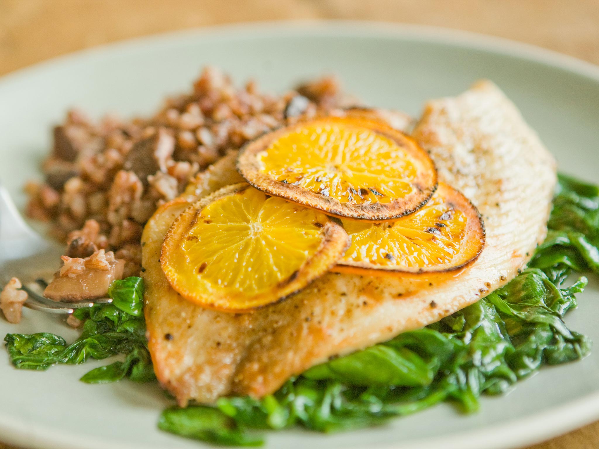 Recipe Broiled Fish with Shiitake Red Rice Pilaf Whole Foods Market