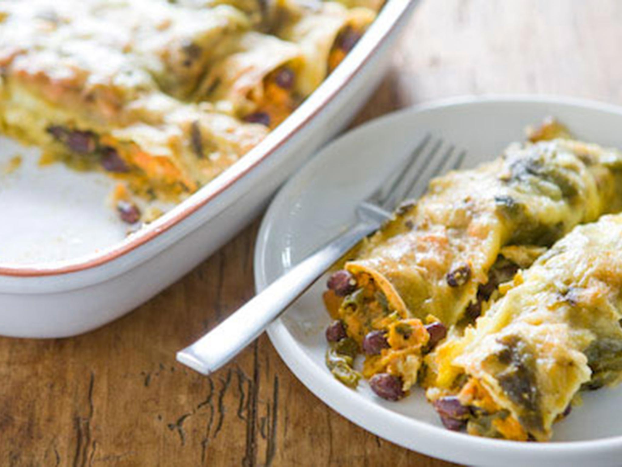 Recipe: <!-- -->Sweet Potato and Black Bean Enchiladas<!-- --> | Whole Foods Market