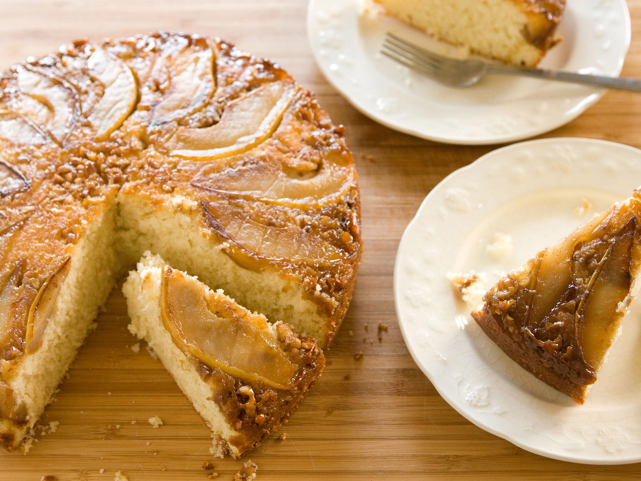 Recipe: <!-- -->Pear and Walnut Upside Down Cake<!-- --> | Whole Foods Market