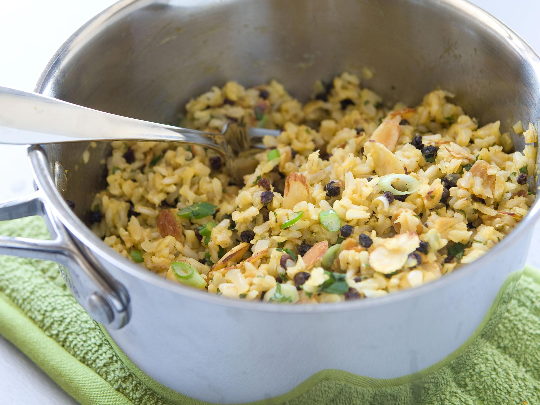 Recipe OrangeScented Rice Pilaf with Currants and Almonds Whole
