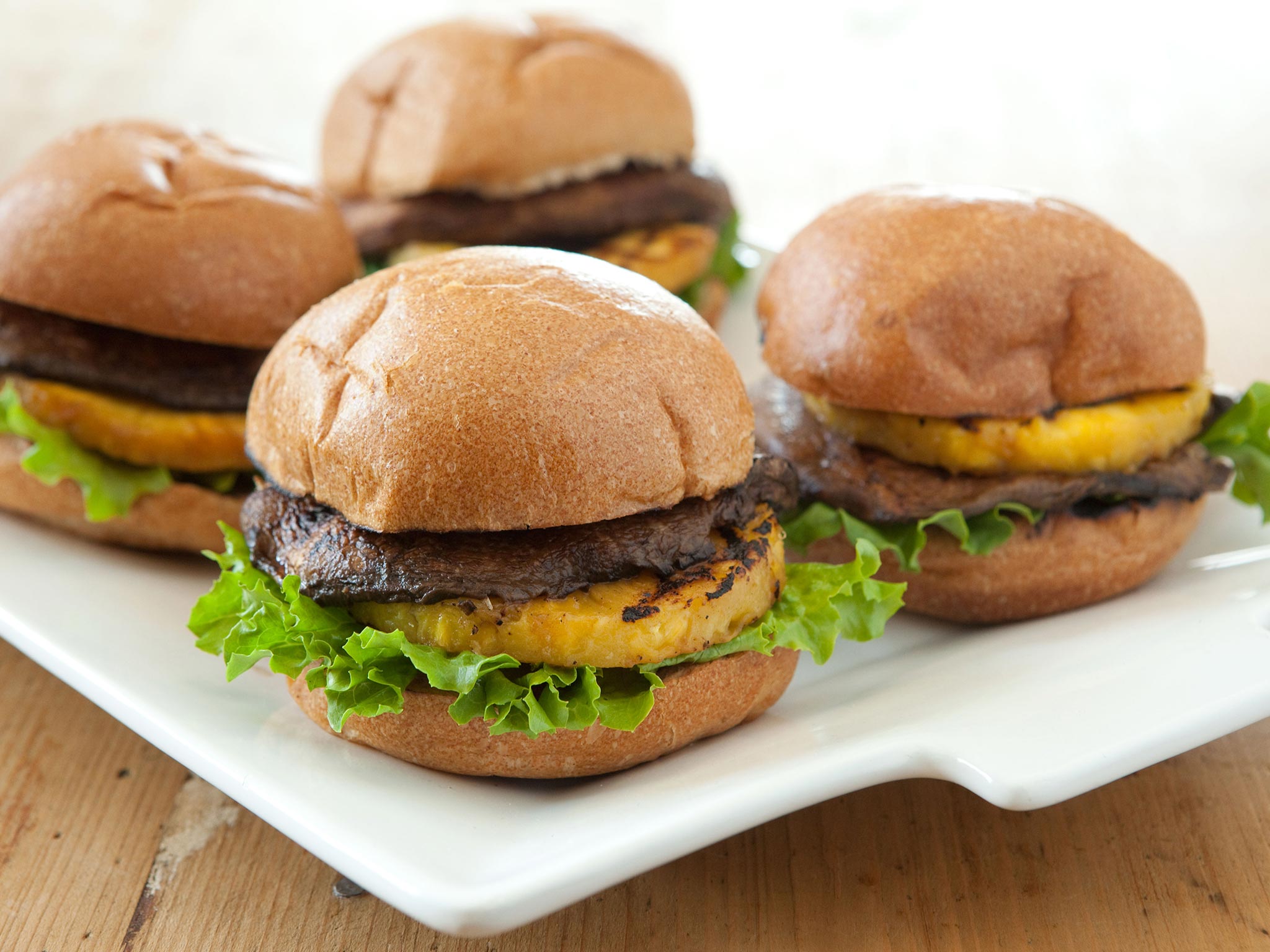 Recipe: <!-- -->Portobello and Pineapple Teriyaki Veggie Burgers<!-- --> | Whole Foods Market