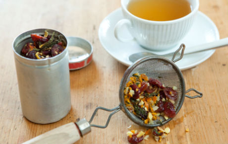 Homemade Dried Fruit and Herb Tea