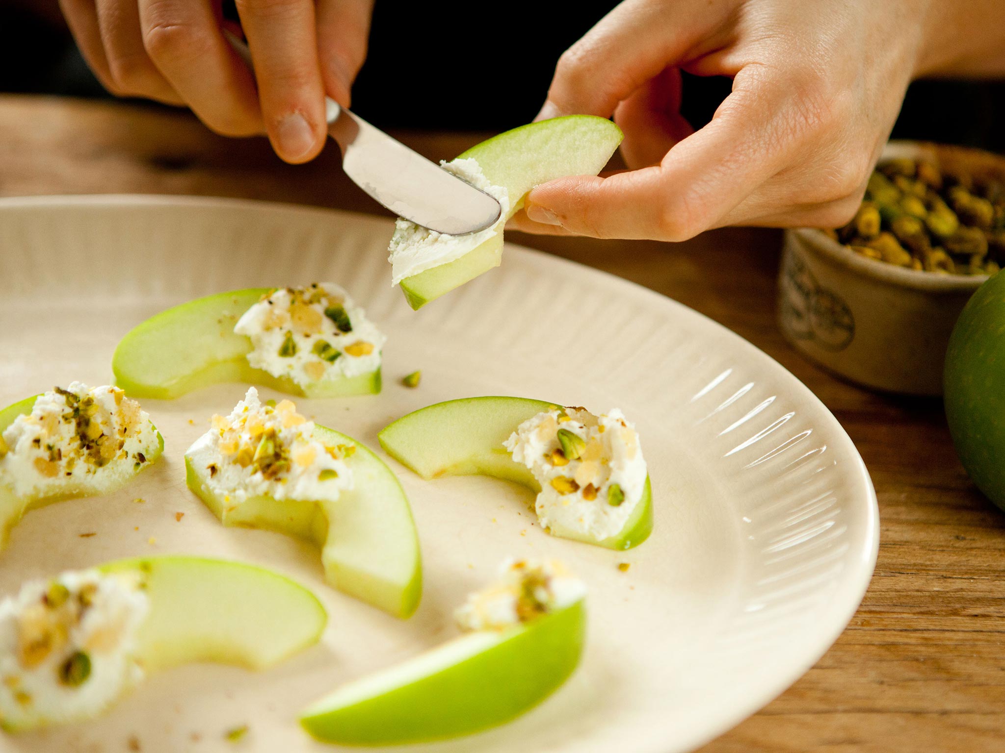 Recipe: <!-- -->Apple Slices with Goat Cheese and Pistachios<!-- --> | Whole Foods Market