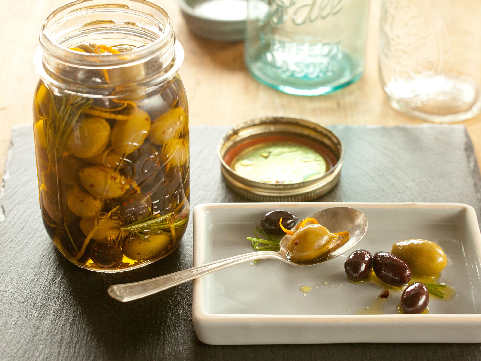Recipe Marinated Olives with Rosemary and Orange Peel Whole Foods Market