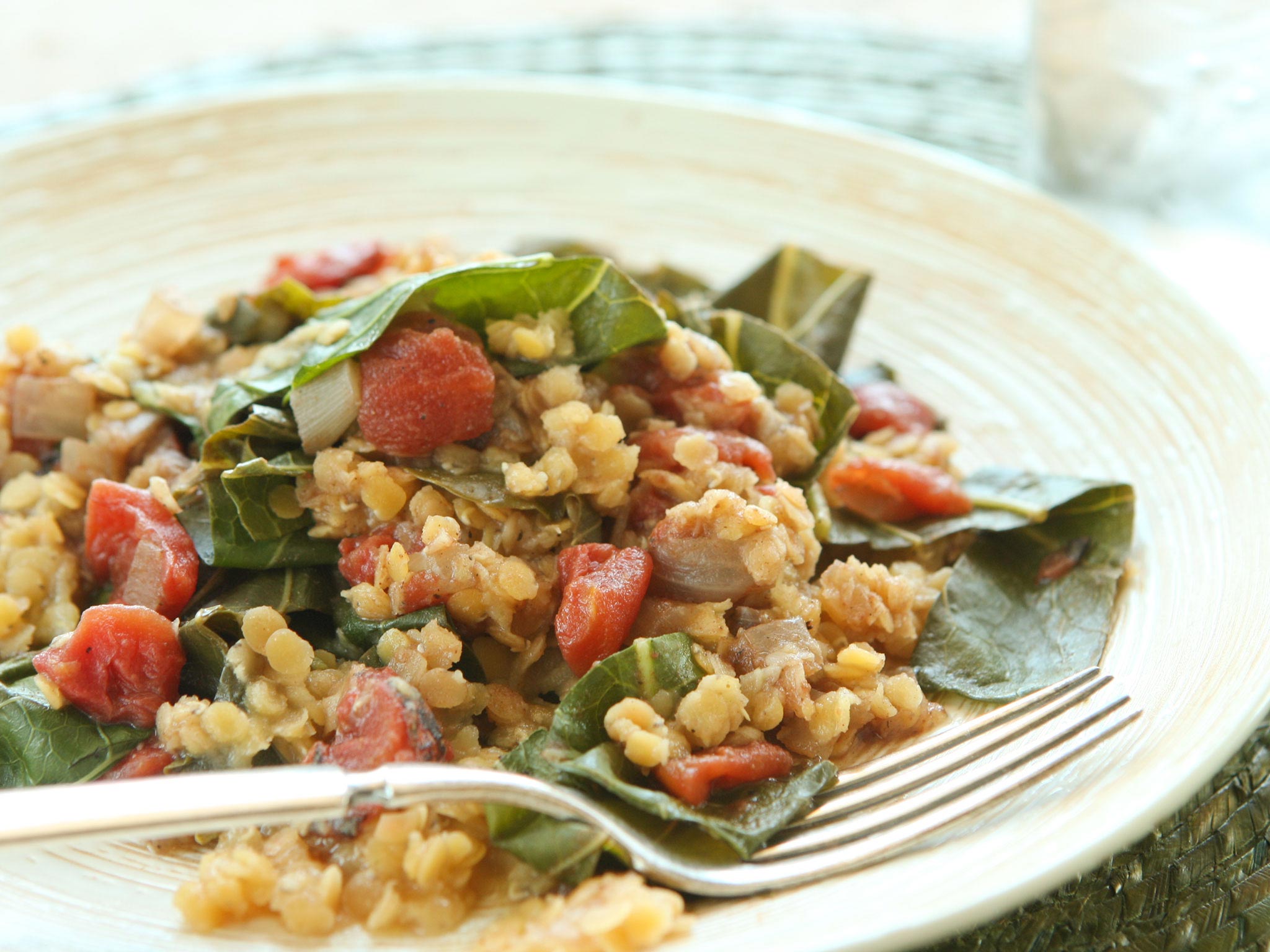 Recipe Collard Greens with Lentils, Tomatoes and Indian Spices Whole