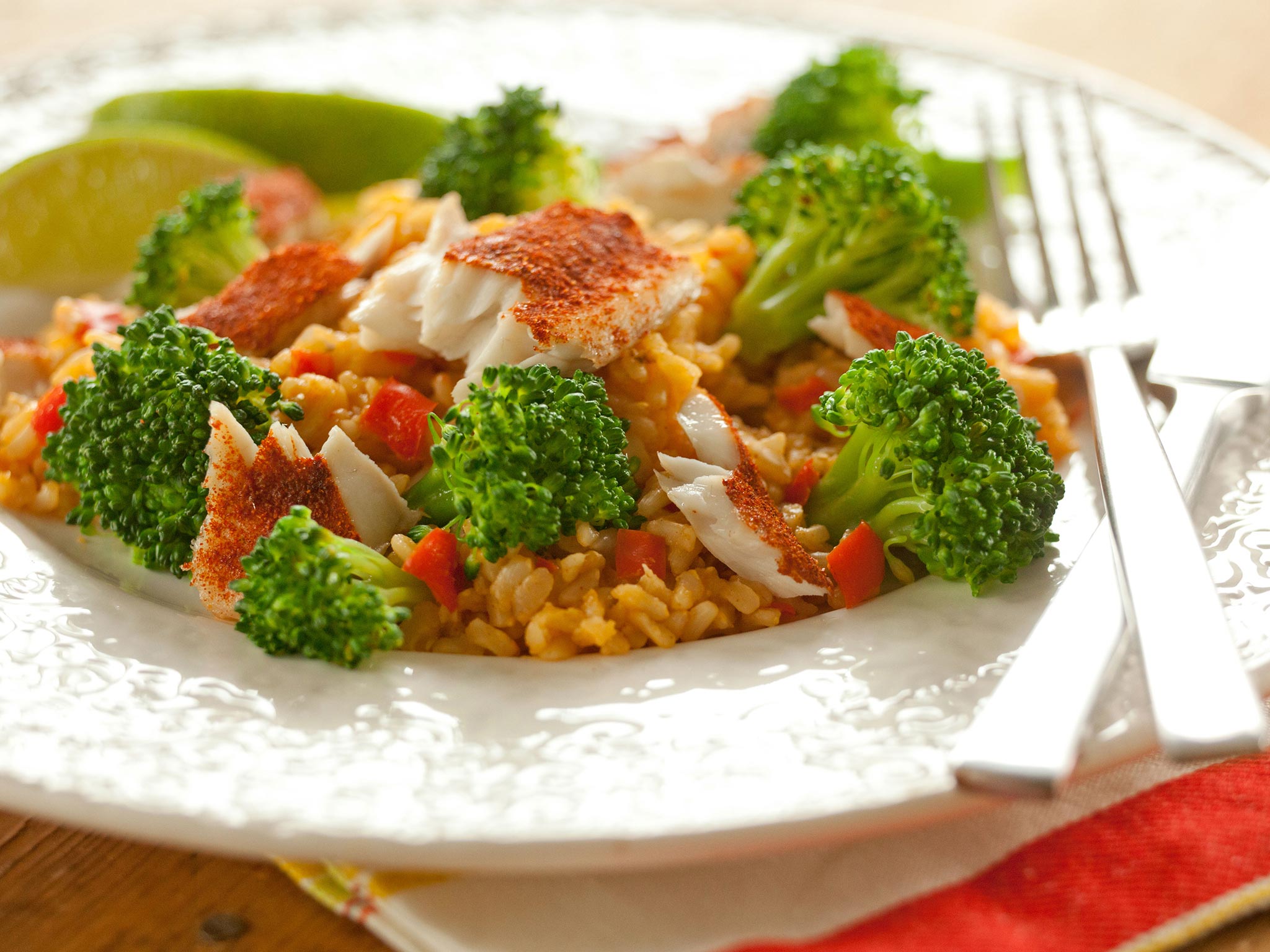 Recipe Cajun Tilapia with Broccoli and Brown Rice Whole Foods Market