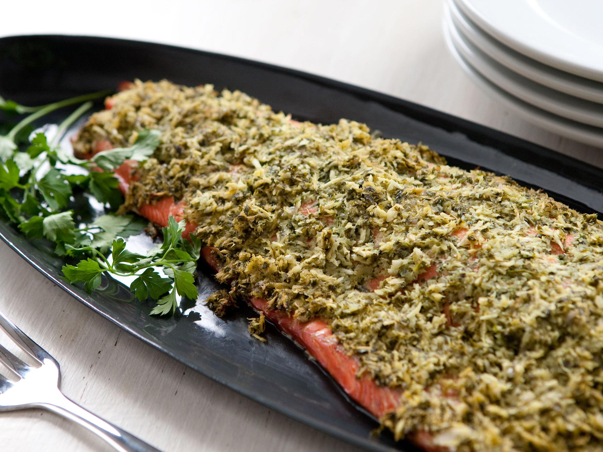 Recipe: <!-- -->Salmon with Parsley-Horseradish Crust<!-- --> | Whole Foods Market