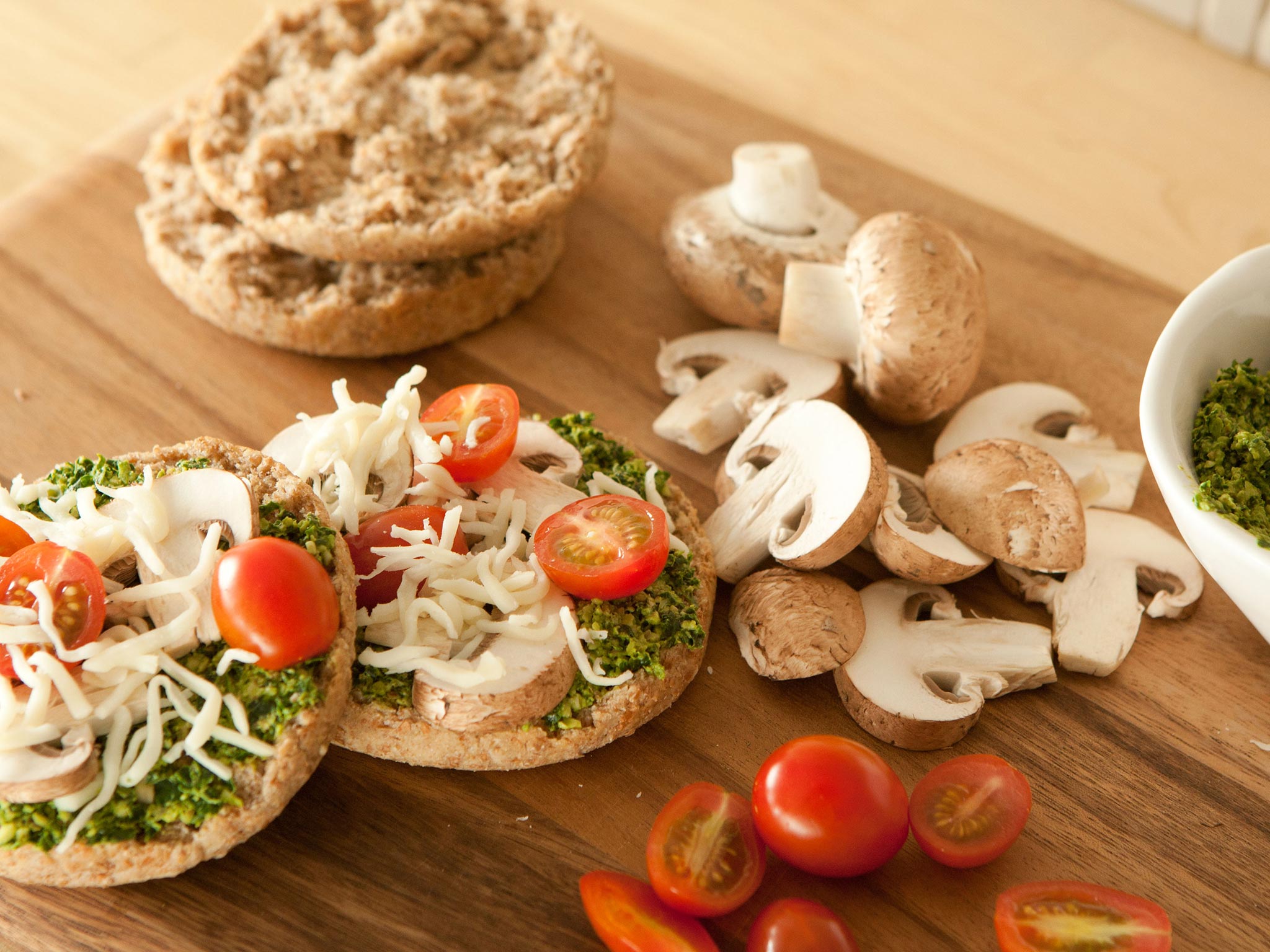Recipe: <!-- -->Whole Grain Mini Pizzas<!-- --> | Whole Foods Market