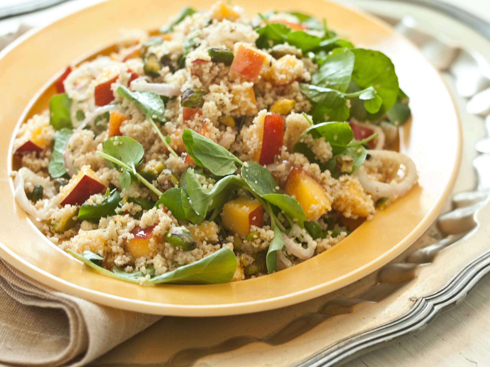 Recipe Whole Wheat Couscous with Nectarines and Pistachios Whole