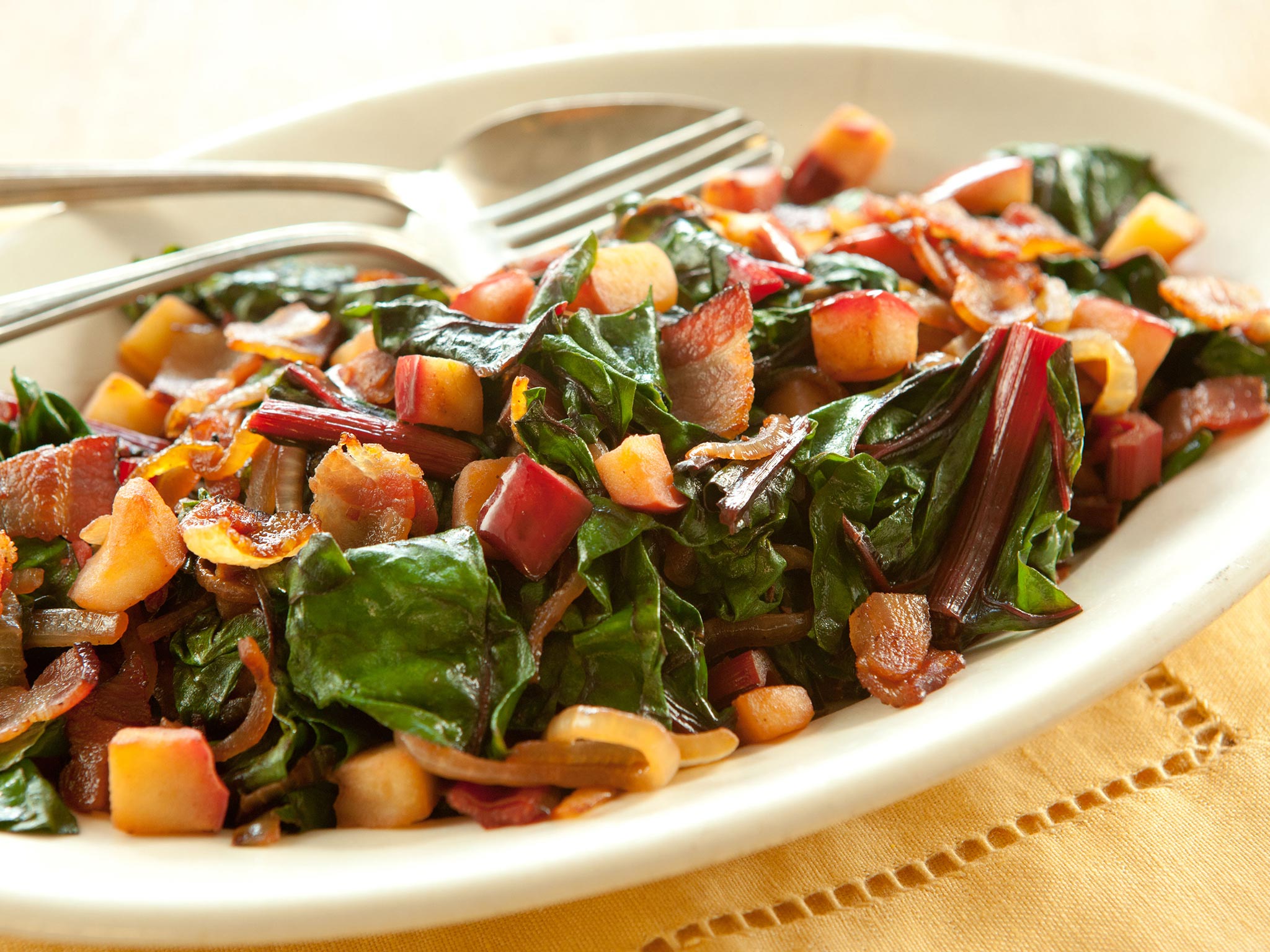 Recipe Swiss Chard with Bacon and Apple Whole Foods Market
