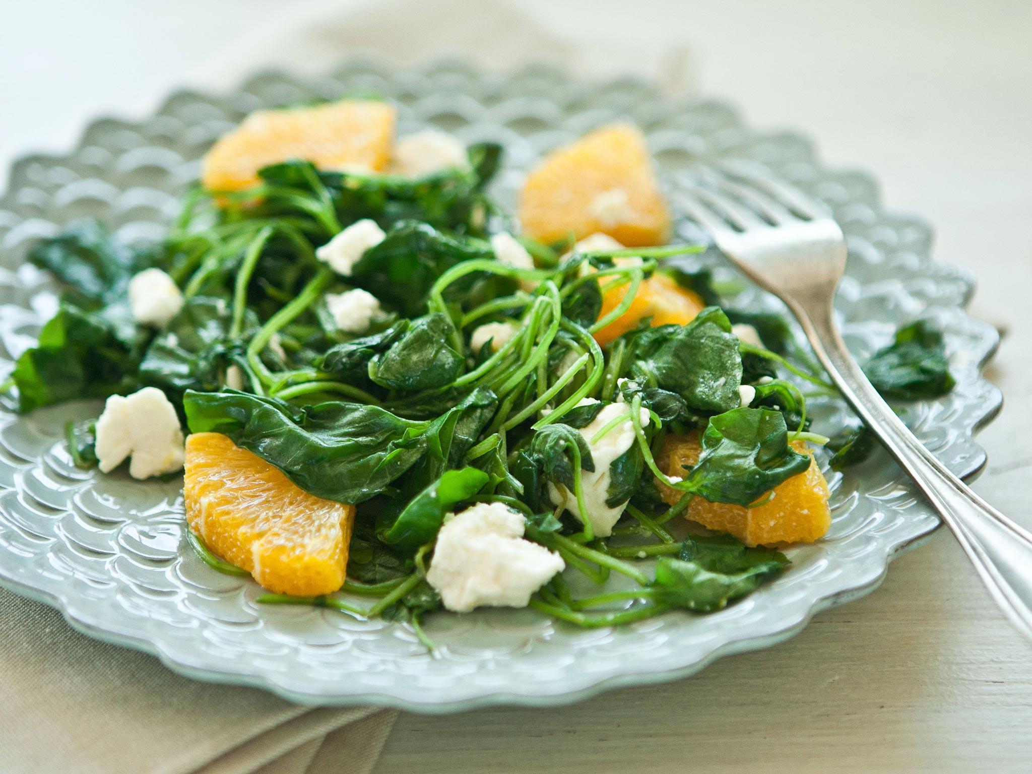 Recipe: <!-- -->Wilted Watercress with Orange and Feta<!-- --> | Whole Foods Market