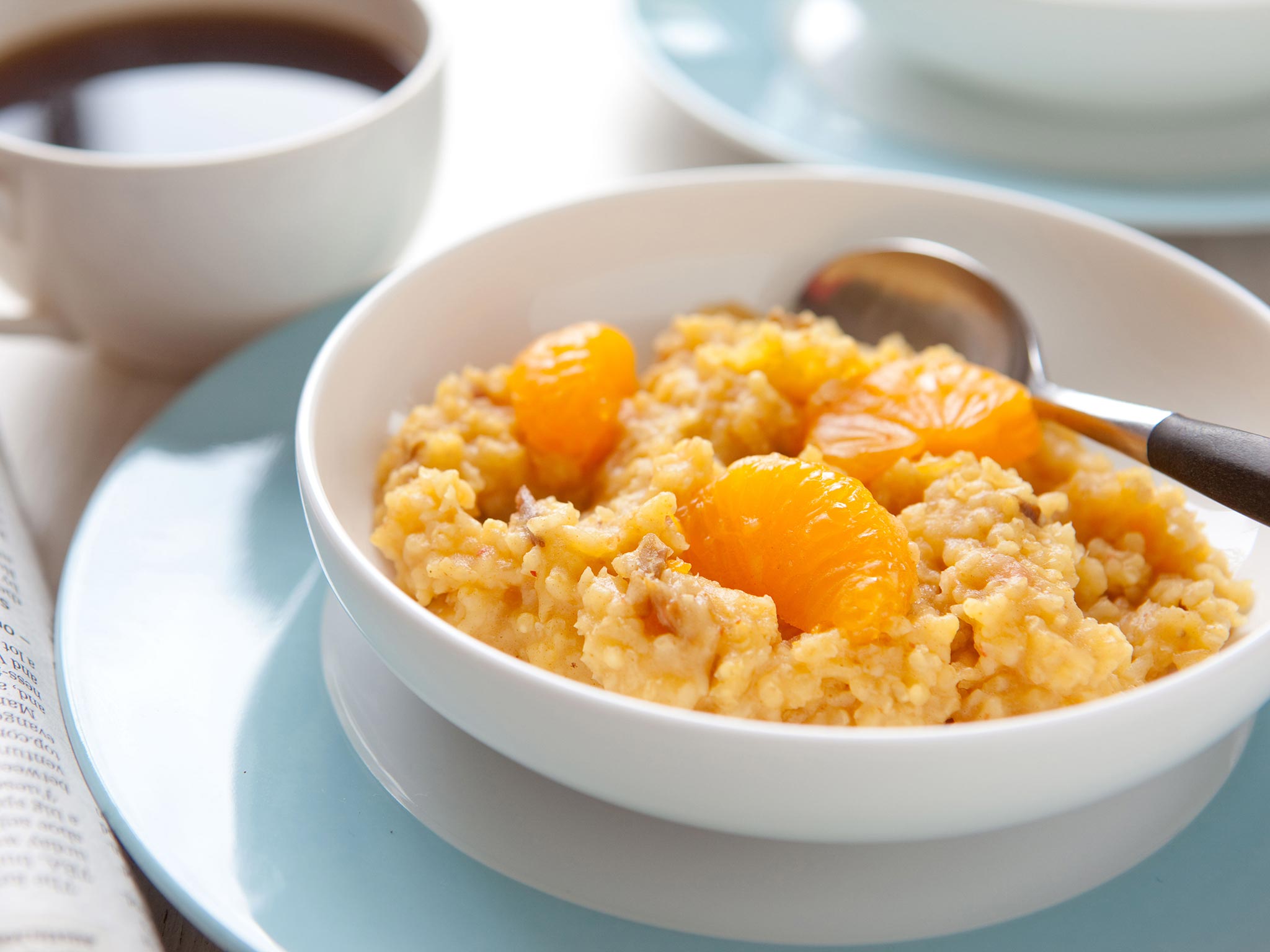 Recipe Millet Breakfast Cereal with Mandarin Oranges and Dates Whole