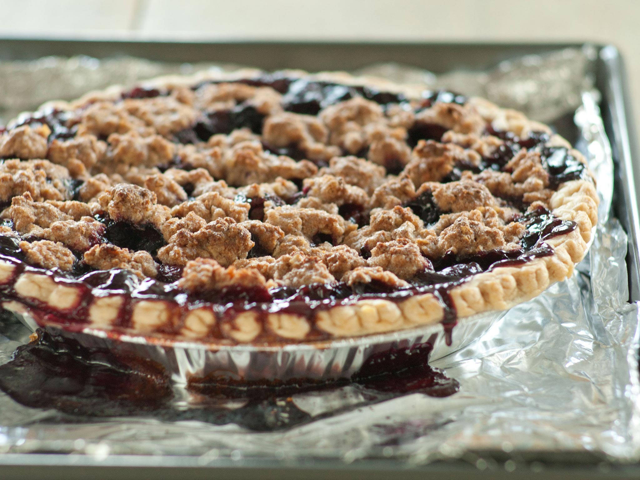 Recipe: <!-- -->Cherry Blueberry Crumble-Top Pie<!-- --> | Whole Foods Market