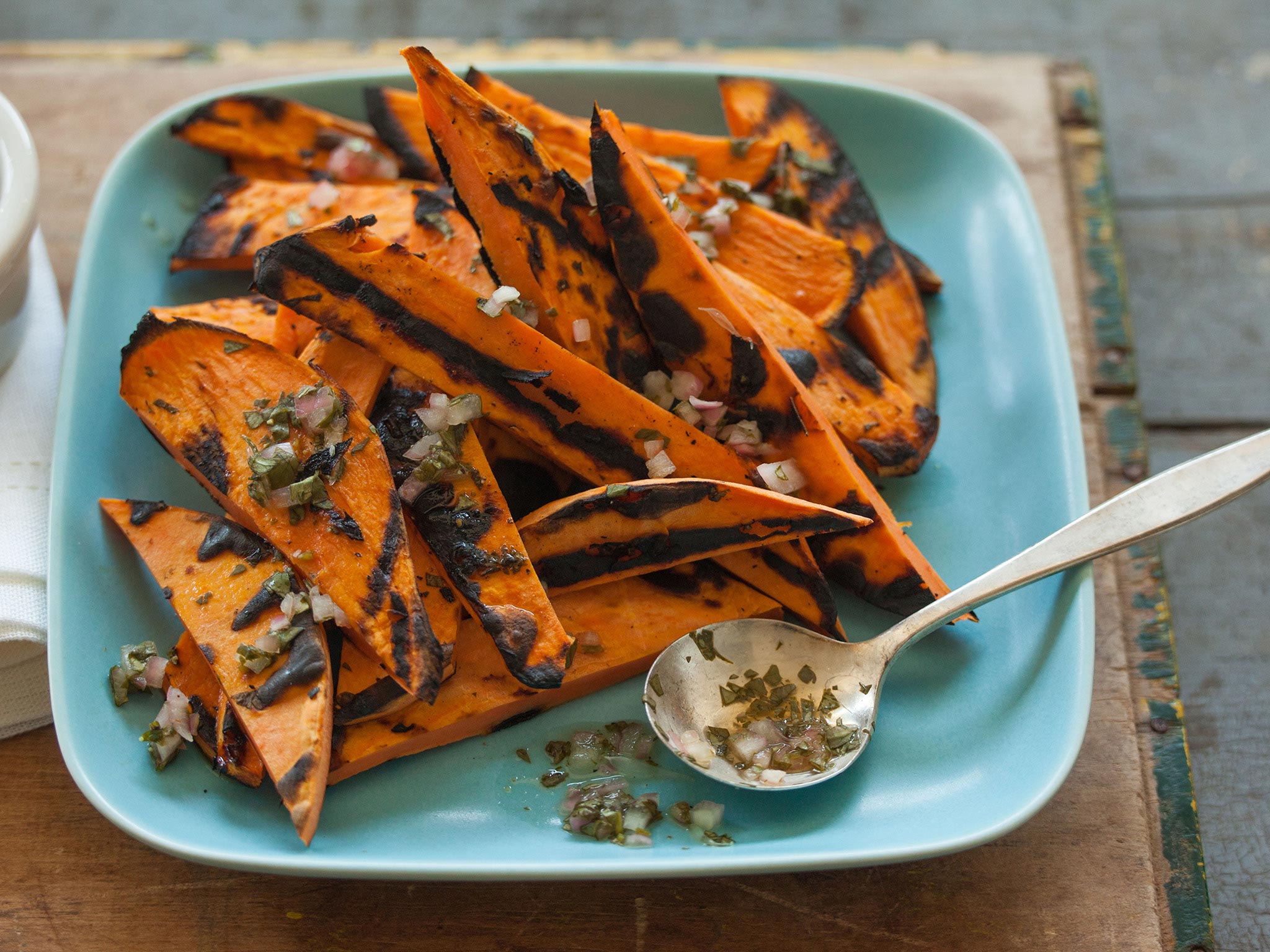 Recipe: <!-- -->Grilled Sweet Potatoes with Cilantro-Lime Dressing<!-- --> | Whole Foods Market