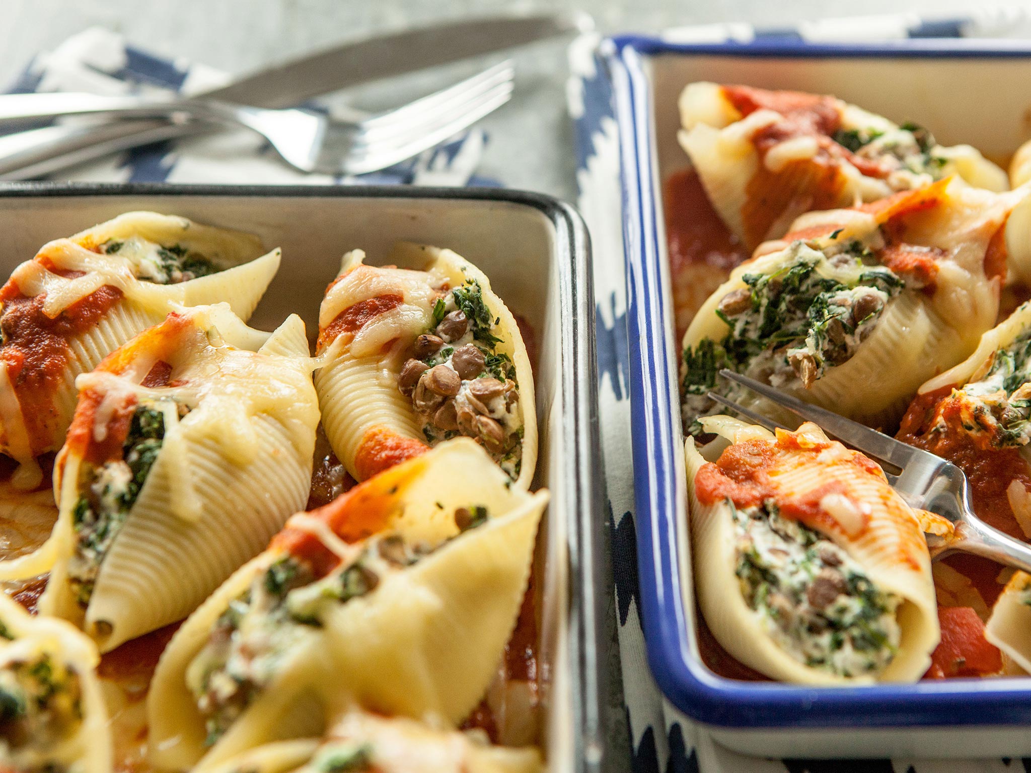 Recipe: <!-- -->Baked Lentil and Spinach Stuffed Shells<!-- --> | Whole Foods Market