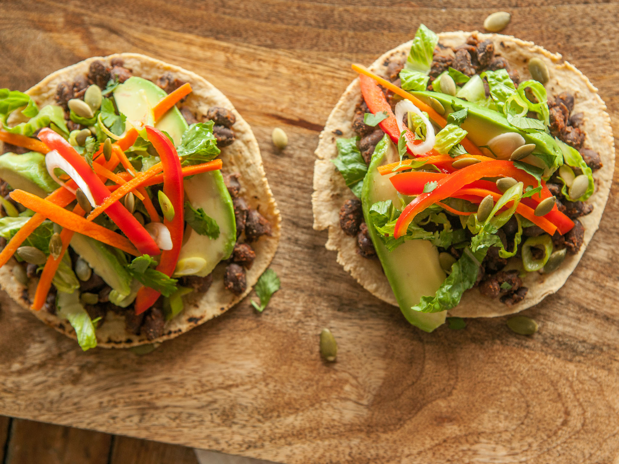 Recipe: <!-- -->Black Bean Tostadas with Pickled Veggies <!-- --> | Whole Foods Market