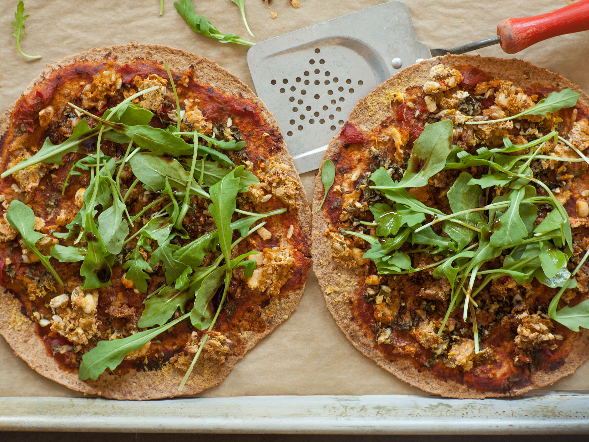 Recipe: <!-- -->Hearty Arugula Pizzas<!-- --> | Whole Foods Market