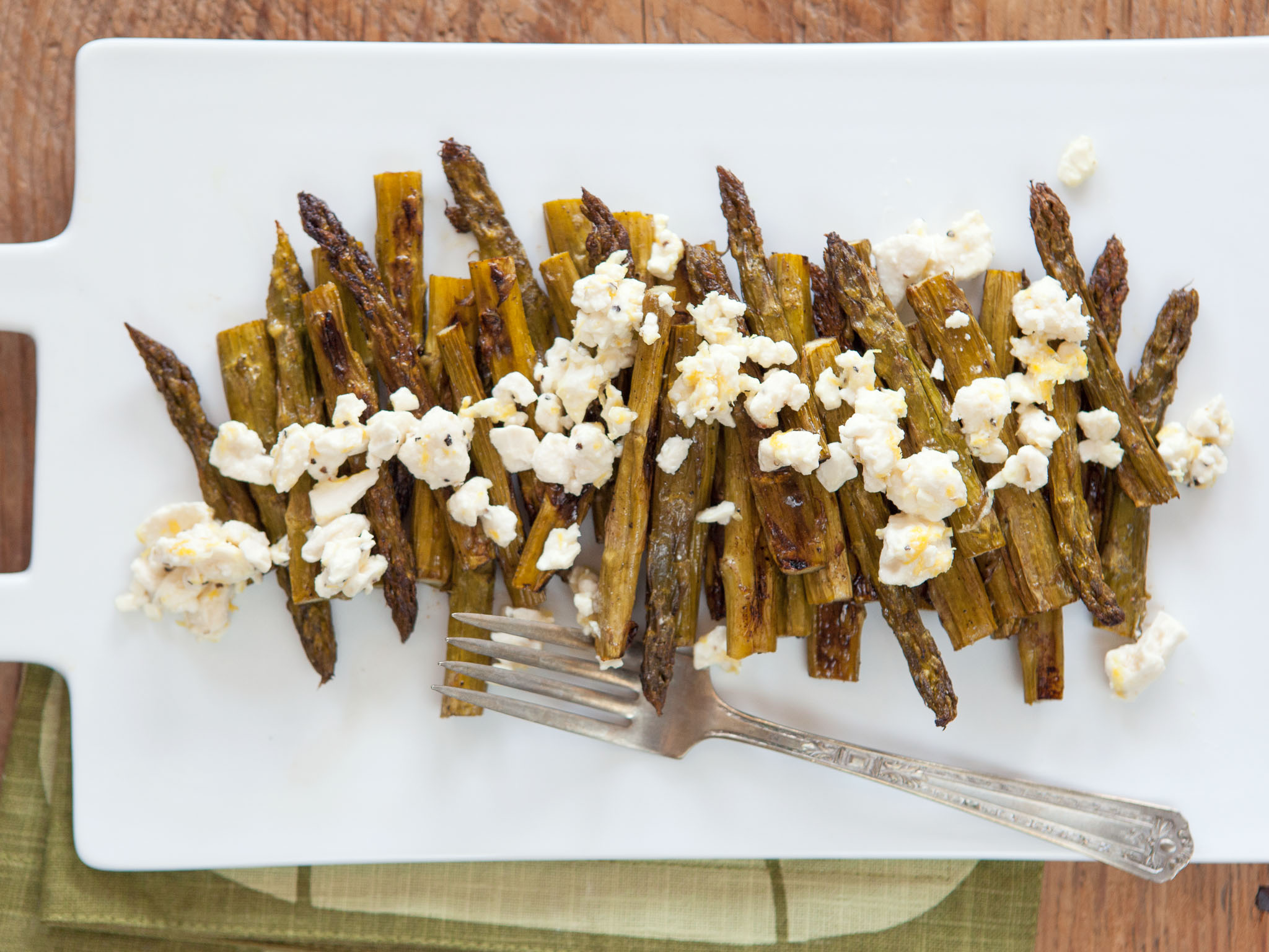 Recipe: <!-- -->Roasted Asparagus with Lemon-Feta Crumble<!-- --> | Whole Foods Market