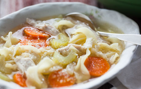 Recipe: <!-- -->Chicken Noodle Soup with Parmigiano Reggiano Broth<!-- --> | Whole Foods Market