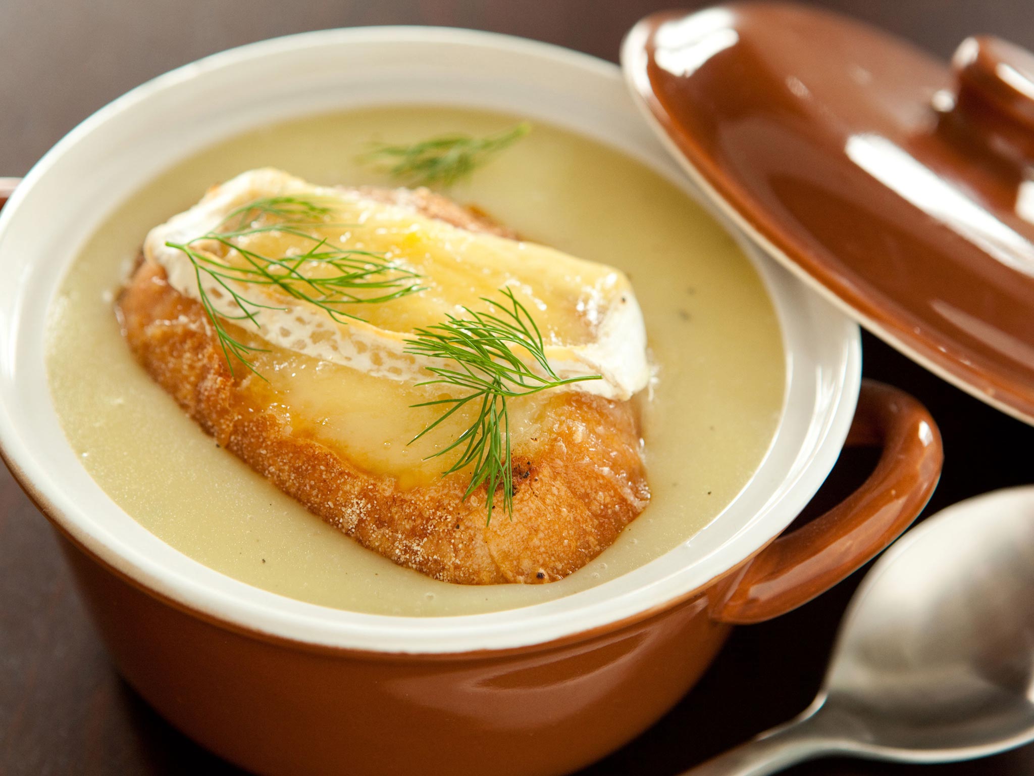 Recipe: <!-- -->Potato and Leek Soup with Brie Croutons<!-- --> | Whole Foods Market
