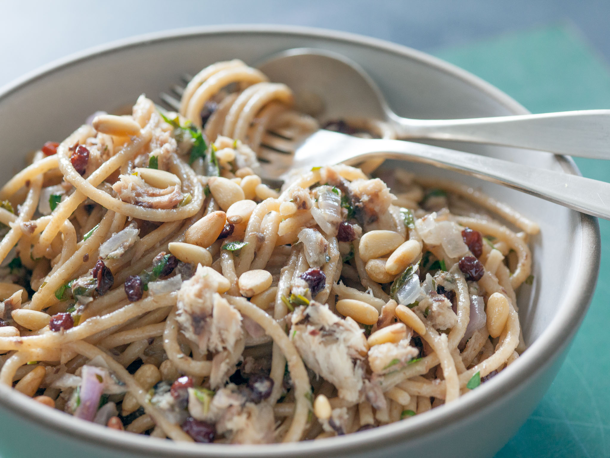 Recipe: <!-- -->Whole Wheat Spaghetti with Sardines, Pine Nuts and Parsley<!-- --> | Whole Foods Market