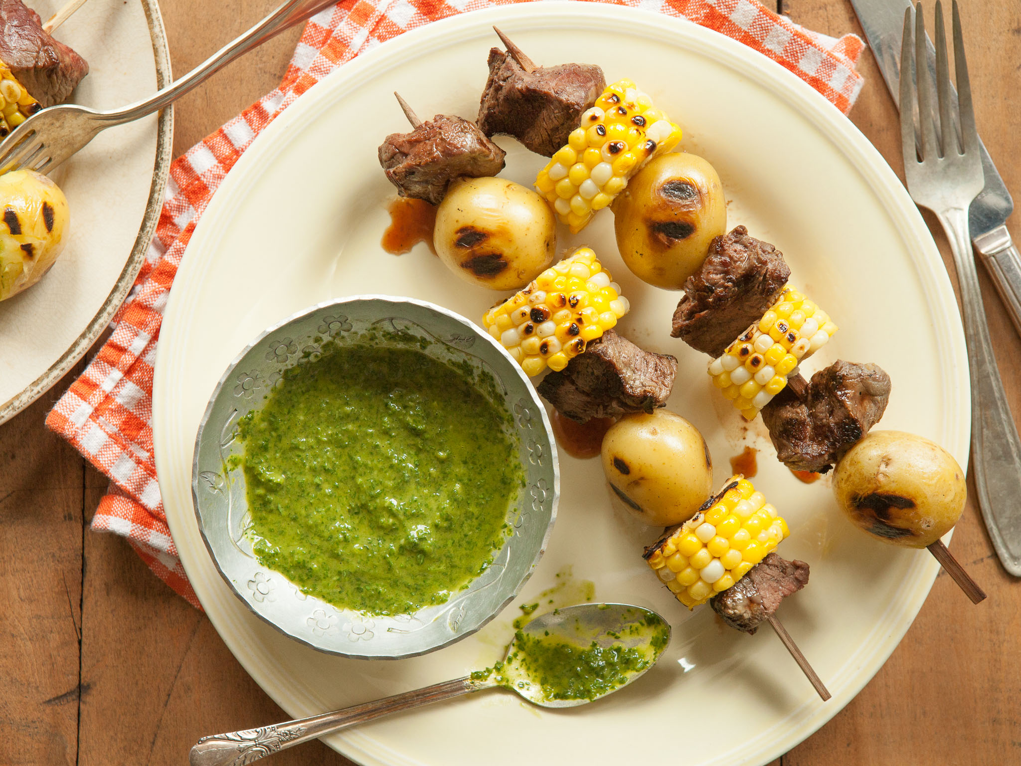 Recipe Meat and Potato Kabobs with Homemade Steak Sauce Whole Foods