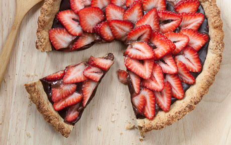 Recipe: <!-- -->Strawberry Tart with Chocolate Ganache and Miso-Shortbread Crust<!-- --> | Whole Foo