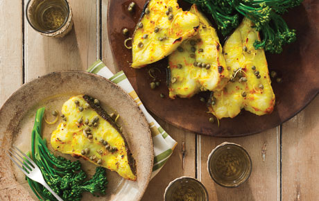 Recipe: <!-- -->Grilled Halibut with Turmeric, Garlic and Capers<!-- --> | Whole Foods Market