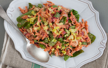 Recipe: <!-- -->Raw Sweet Potato and Cranberry Salad<!-- --> | Whole Foods Market