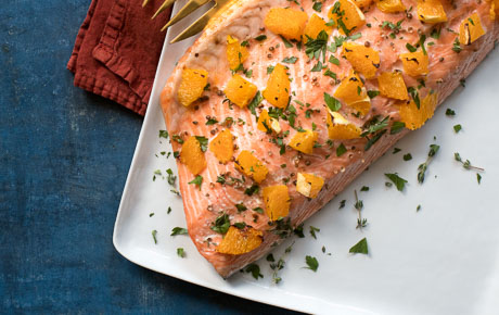 Recipe: <!-- -->Roast Salmon with Coriander, Oranges and Herbs<!-- --> | Whole Foods Market