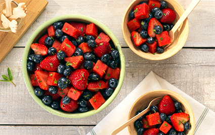 Recipe: <!-- -->Strawberry and Blueberry Watermelon Mint Salad<!-- --> | Whole Foods Market
