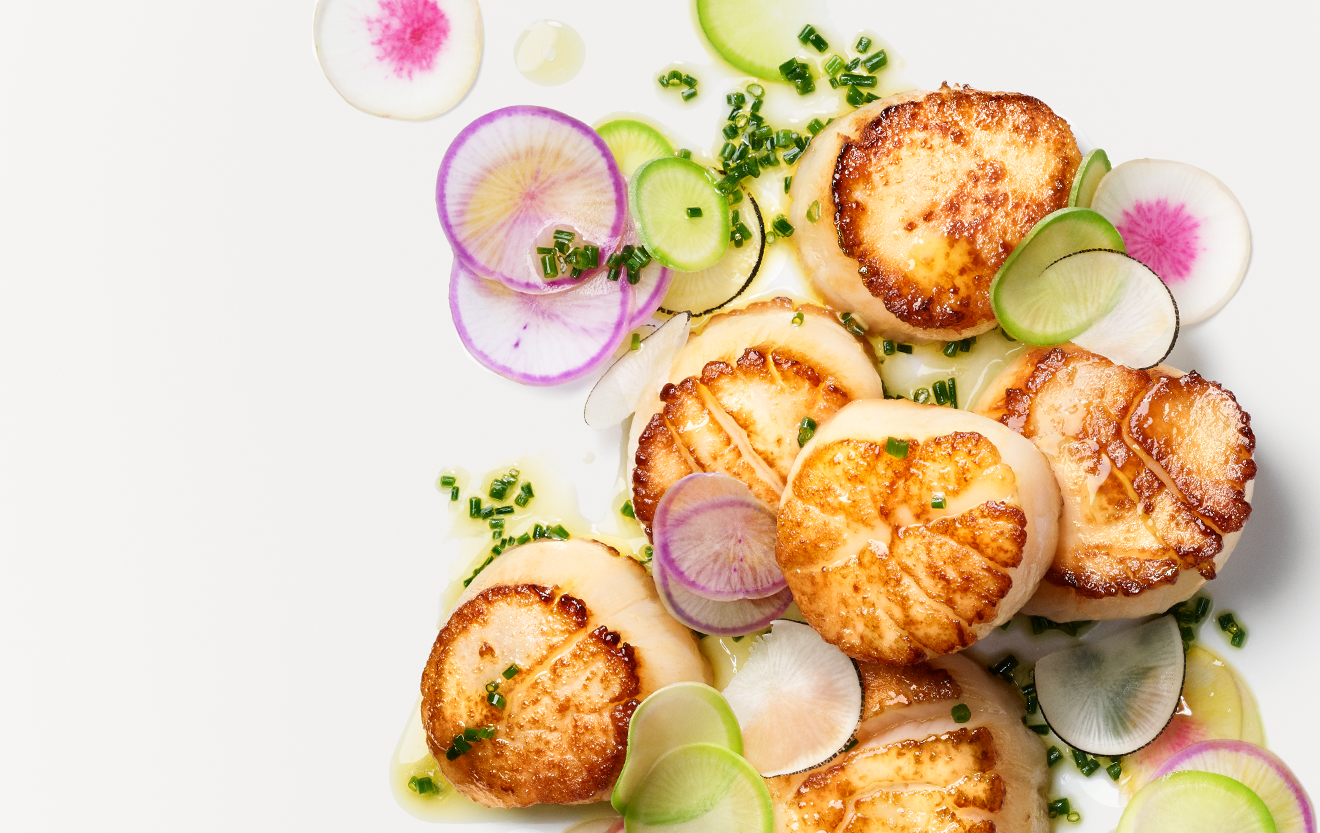 Seared Sea Scallops with Radishes and Chives-image